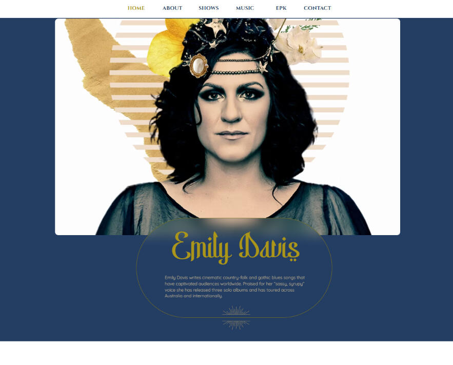 Screenshot of Emily Davis website