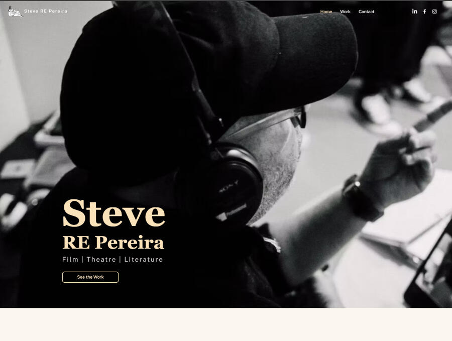 Steve RE Pereira - Portfolio Website Steve RE Pereirs website screenshot
