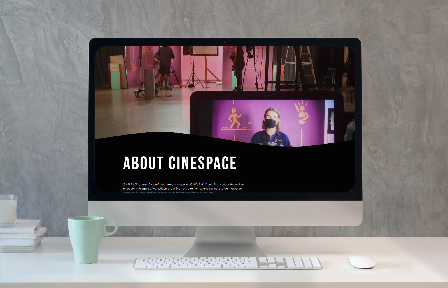 Cinespace website - desktop Cinespace website - desktop mockup