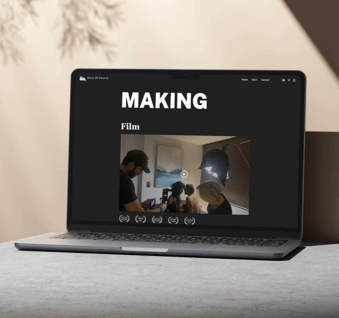 Steve RE Pereira website - laptop Steve RE Pereira website - laptop mockup