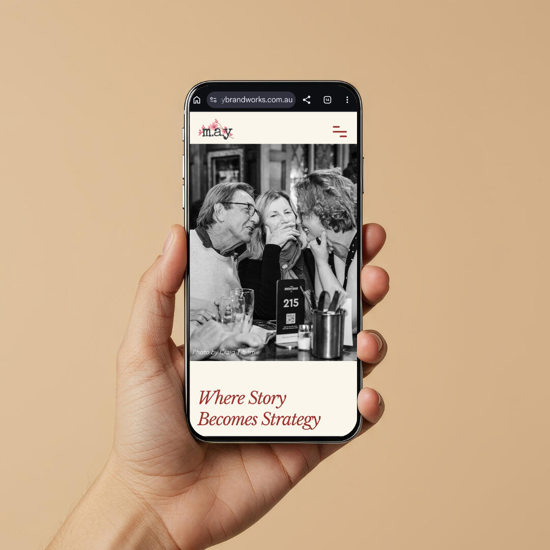Sara Louise landing page -mobile The May Brandworks landing page -mobile mockup