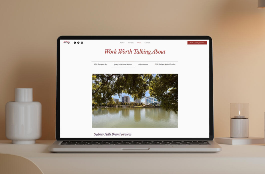 The May Brandworks landing page - desktop mockup