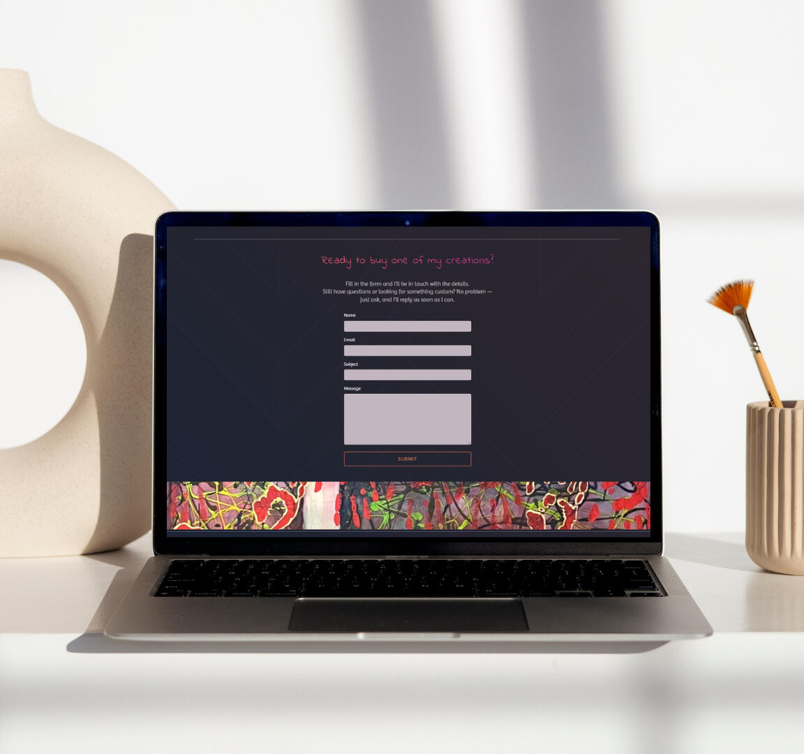 Films by Fatima Portfolio website -tablet Films by Fatima Portfolio website -tablet mockup