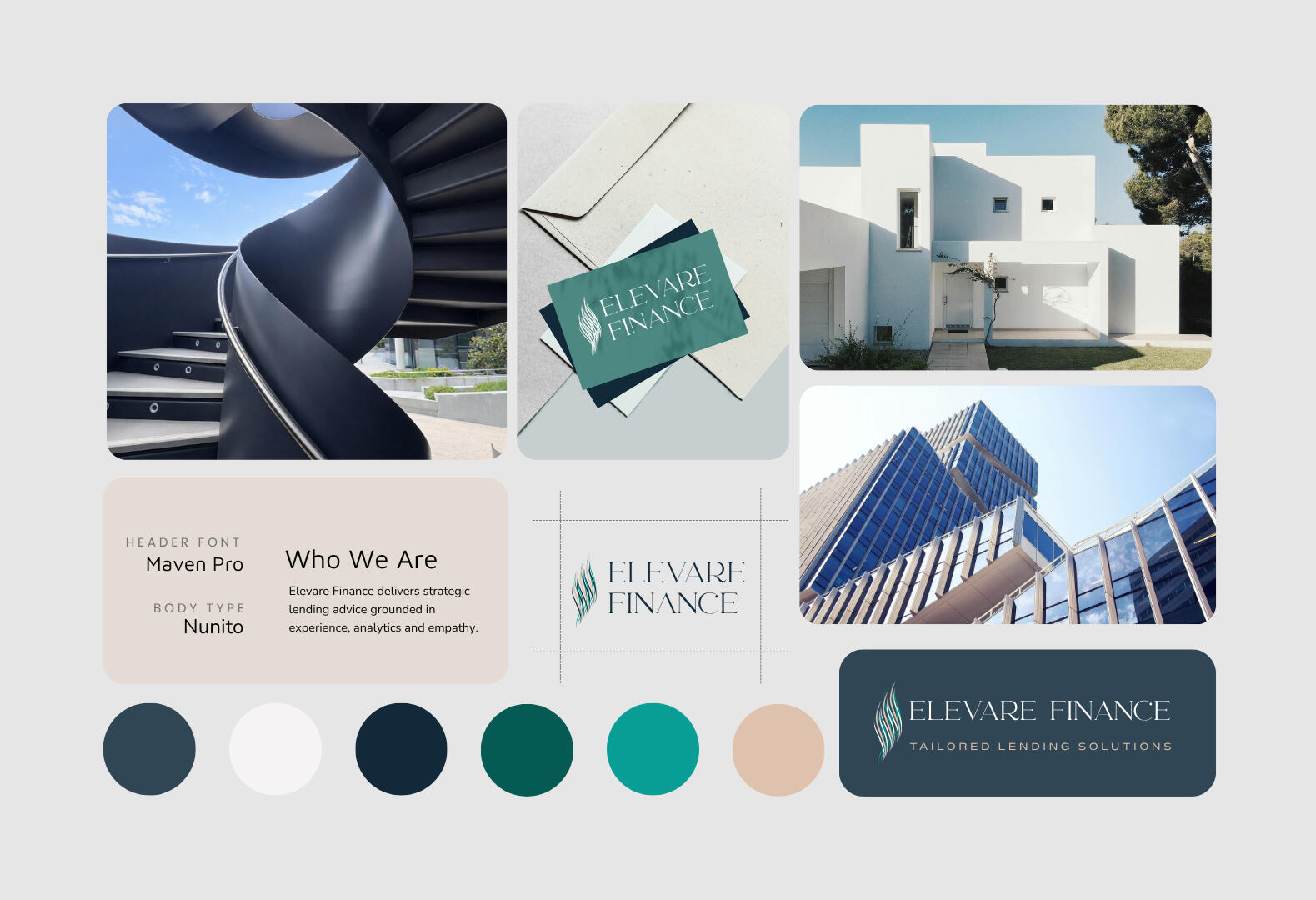 Elevare Finance Brand Identity Elevare Finance Brand Identity collage