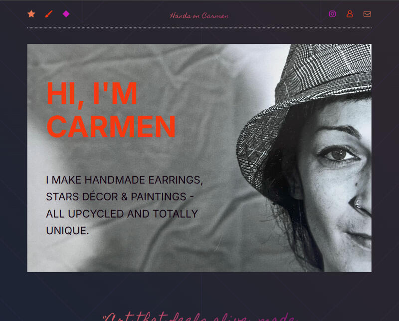 Screenshot of handsoncarmen website